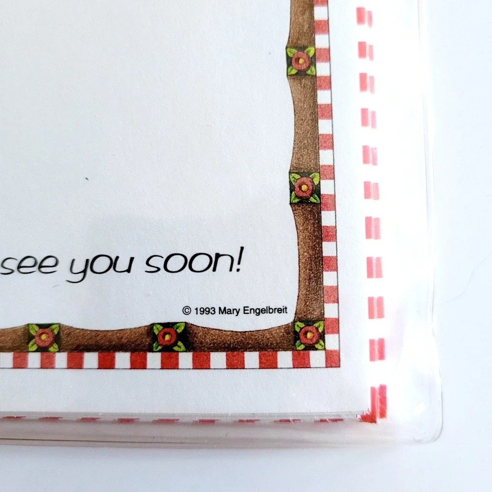 Vintage 90s Cherry Teapot, Tea Party Invitations (8) Mary Engelbreit, 1993 - New